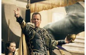 His actual name is Corvus, and by the time he makes it to Pompeii, he's a Roman Senator...and a fan of sweeping gestures.